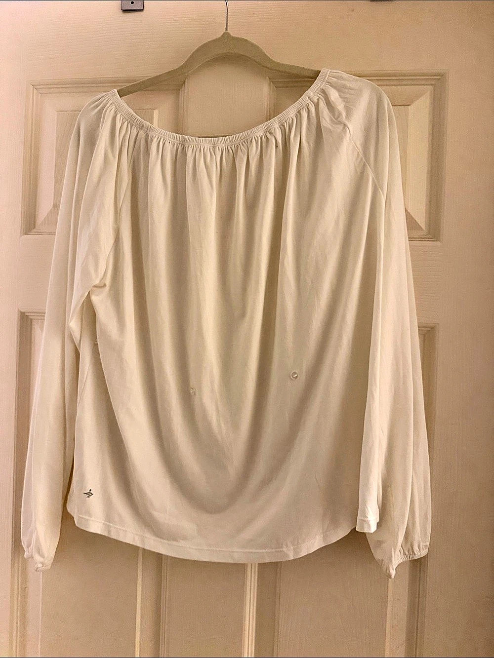 Halara Off-Shoulder Long Sleeve Pullover White XS